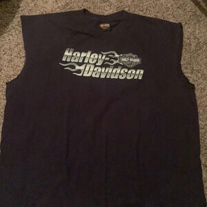 Men’s 2XL Harley Davidson navy sleeveless tshirt